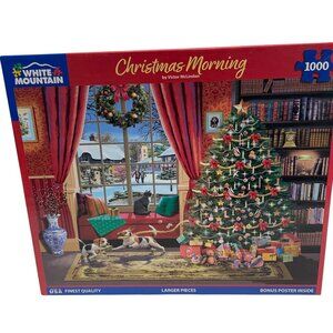 White Mountain 1000 Piece Jigsaw Puzzle Christmas Morning By Victor McLindon
